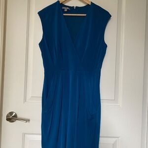 Tinley Road Sleeveless Sheath Dress | Teal Blue | Size L